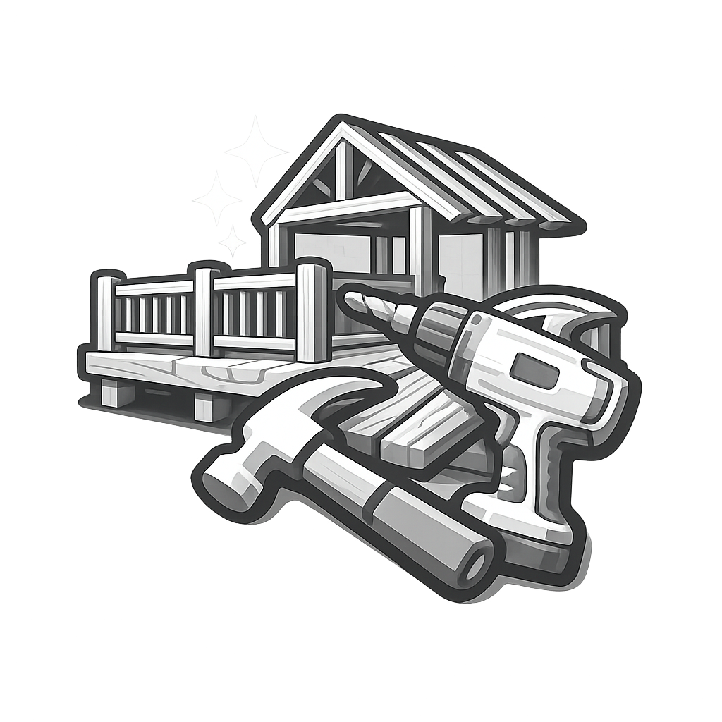 New deck construction icon for Marietta GA