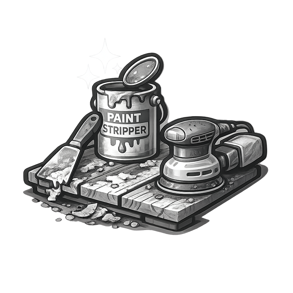 Deck stripping and restoration icon